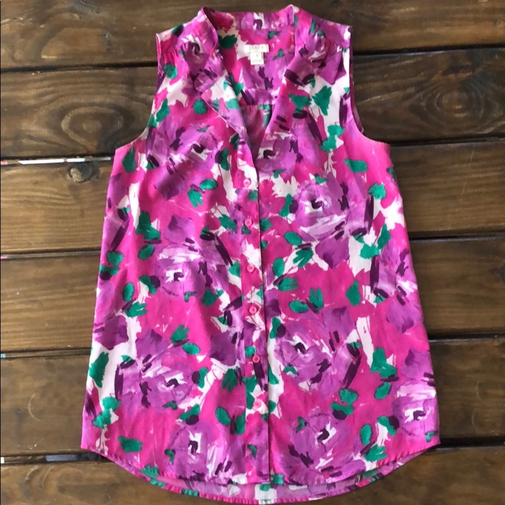 JCrew floral tank size 0